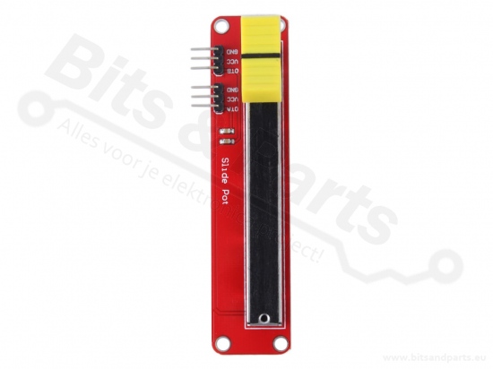 Adjustable resistance / linear potentiometer 10K double - 65mm yellow